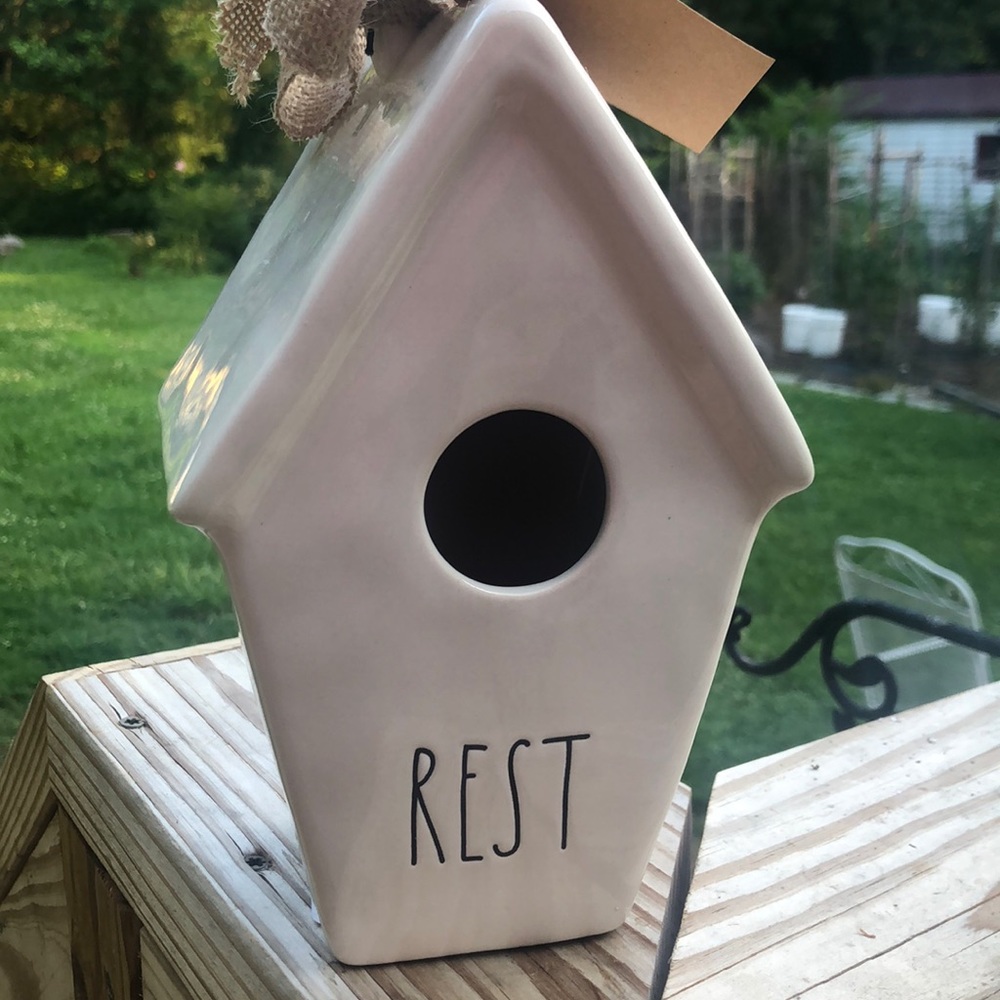 Rae Dunn Rest birdhouse